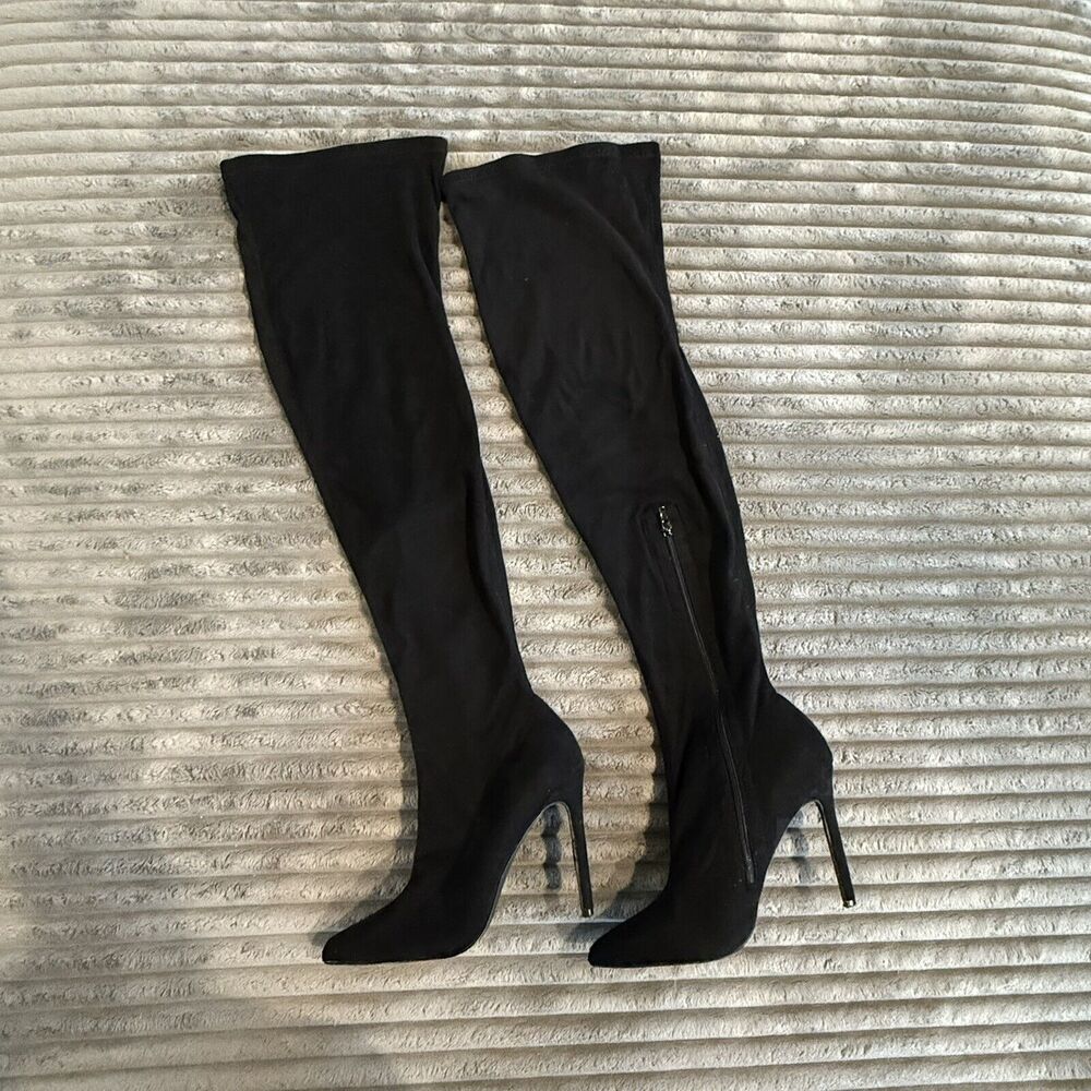 Liliana Over the Knee Thigh High Boots Black Women US 10